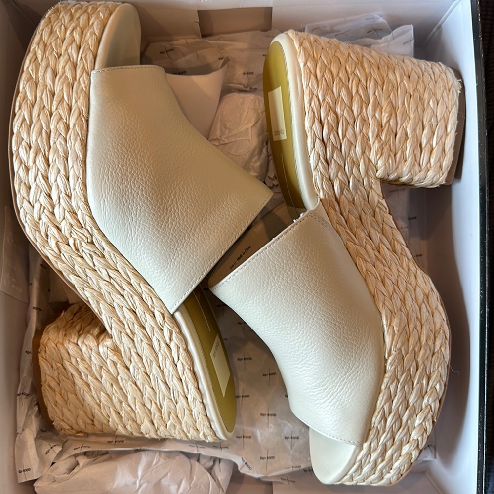 Ivory leather ELORA mule DOLCE VITA